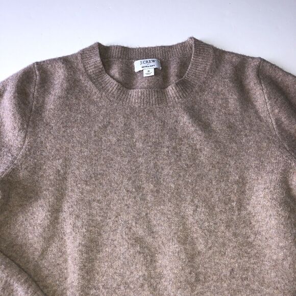 J.Crew Women’s Extra Soft Sweater Split Hem Brown Wool Blend Size Small - Picture 9 of 15